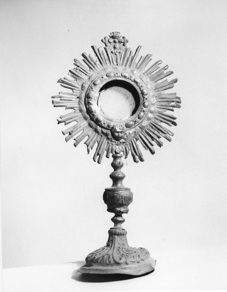 ostensorio - a raggiera, opera isolata - bottega toscana (prima metà sec. XVIII)