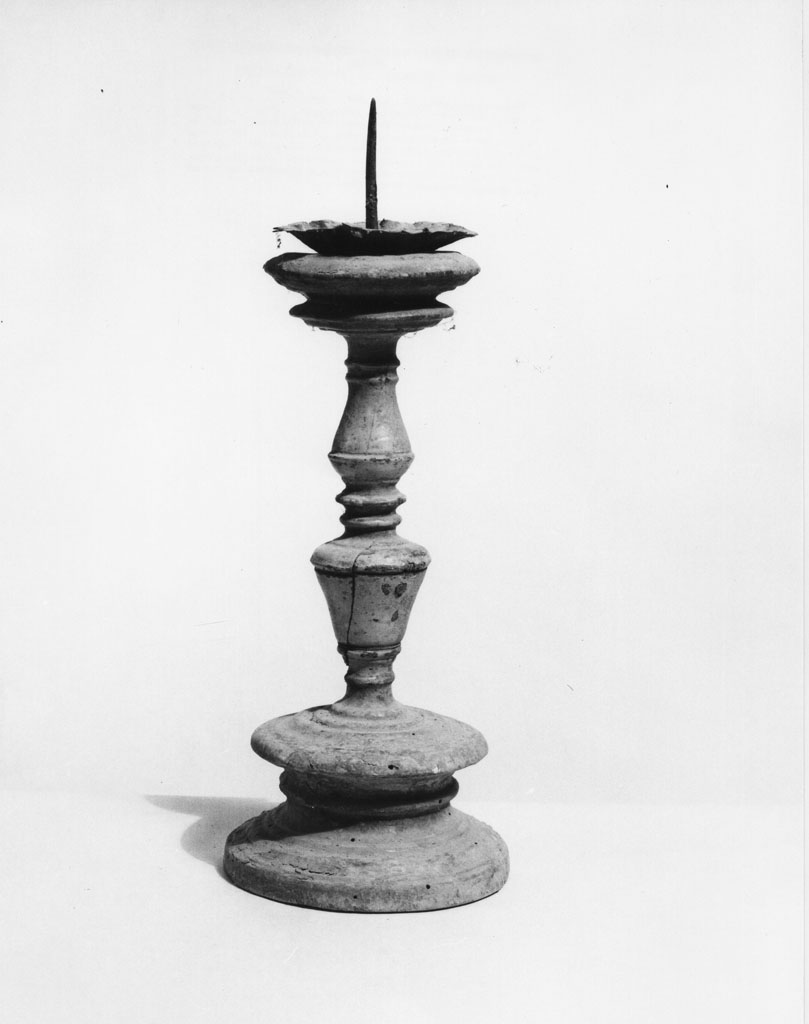 candeliere d'altare, opera isolata - bottega toscana (seconda metà sec. XIX)