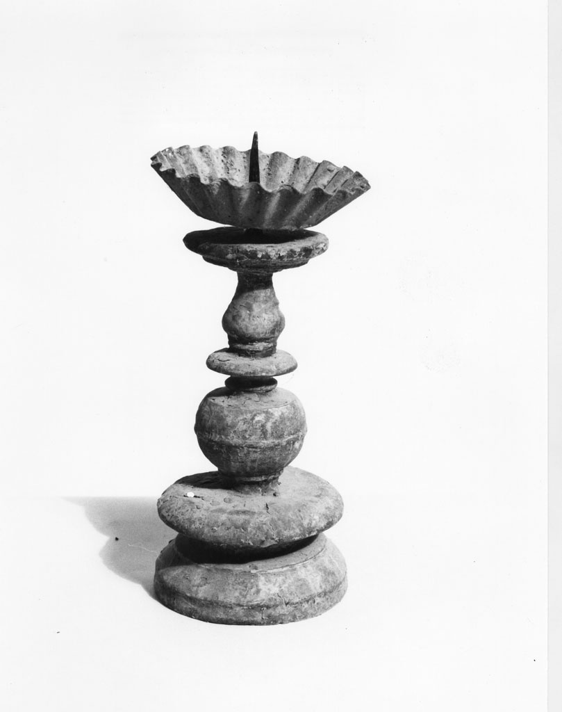 candeliere d'altare, opera isolata - bottega toscana (seconda metà sec. XIX)