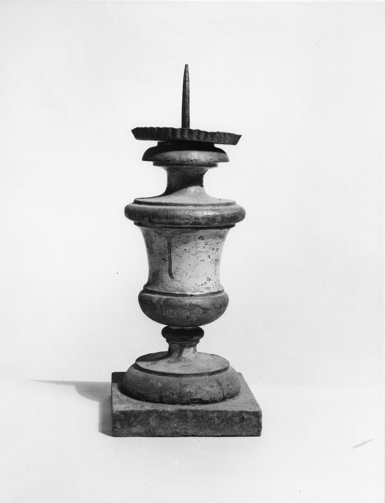 candeliere d'altare, opera isolata - bottega toscana (seconda metà sec. XIX)