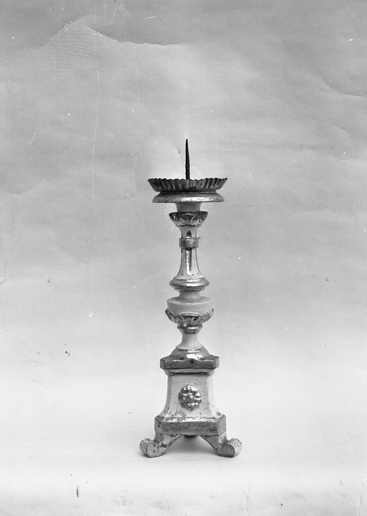 candeliere d'altare, serie - bottega cortonese (fine sec. XVIII)