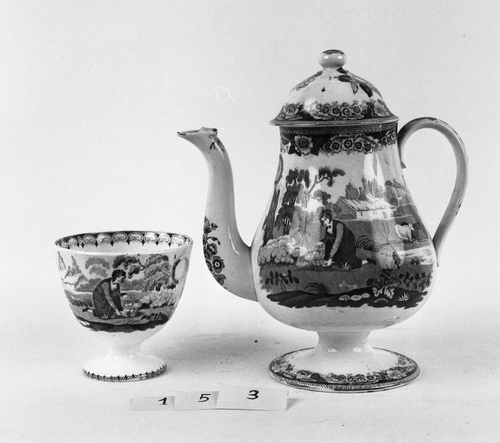 servizio da caffè, opera isolata - bottega Herculaneum (metà sec. XIX)