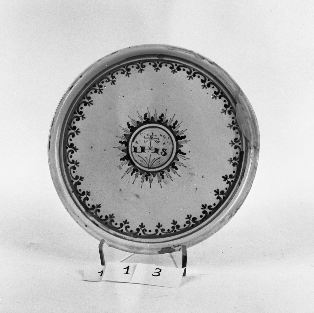 alzata, opera isolata - bottega faentina (sec. XVIII)