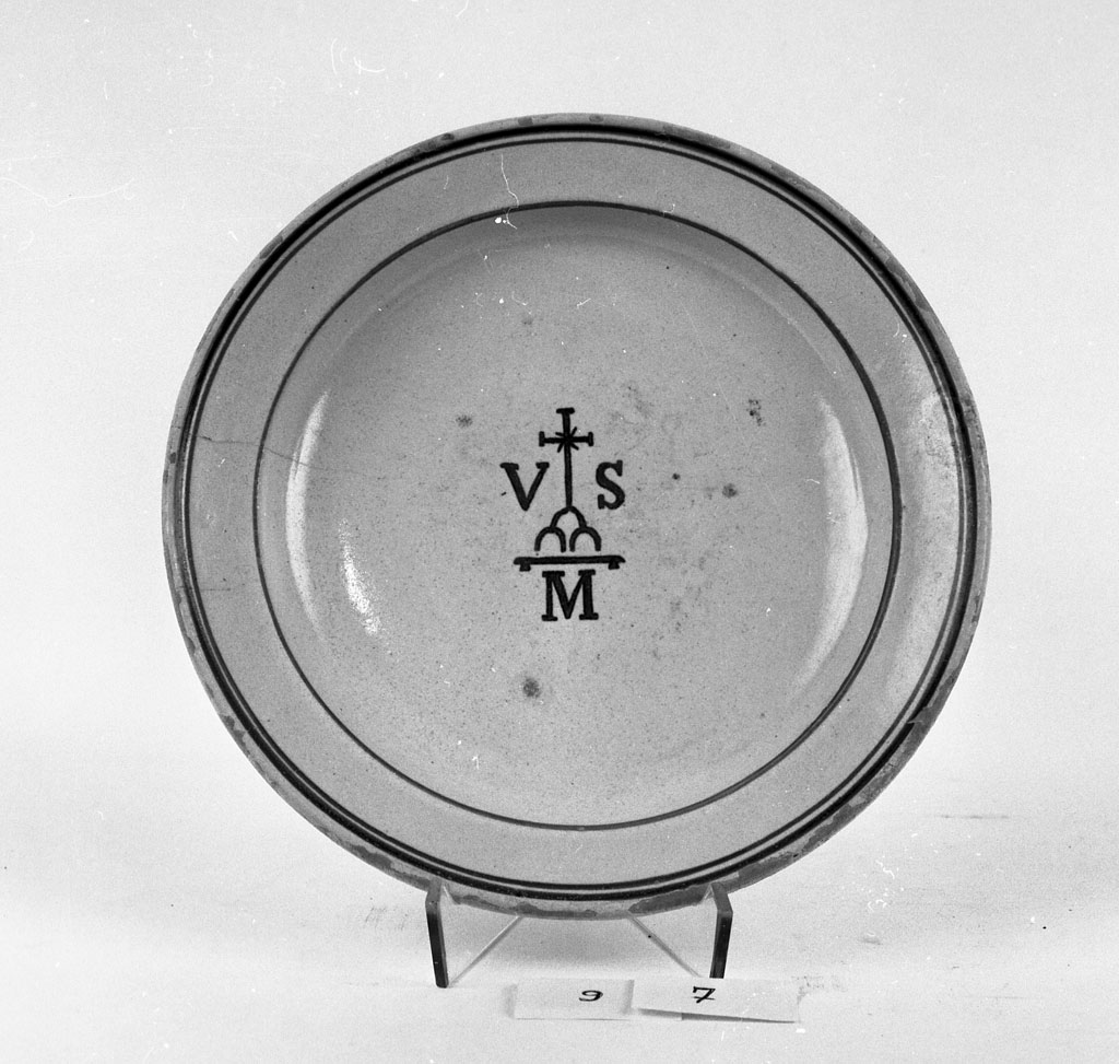 piatto fondo, opera isolata - bottega toscana (sec. XIX)