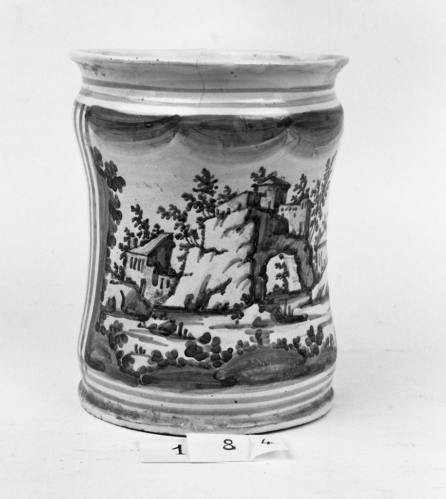 vaso da farmacia, opera isolata - bottega campana (sec. XVIII)