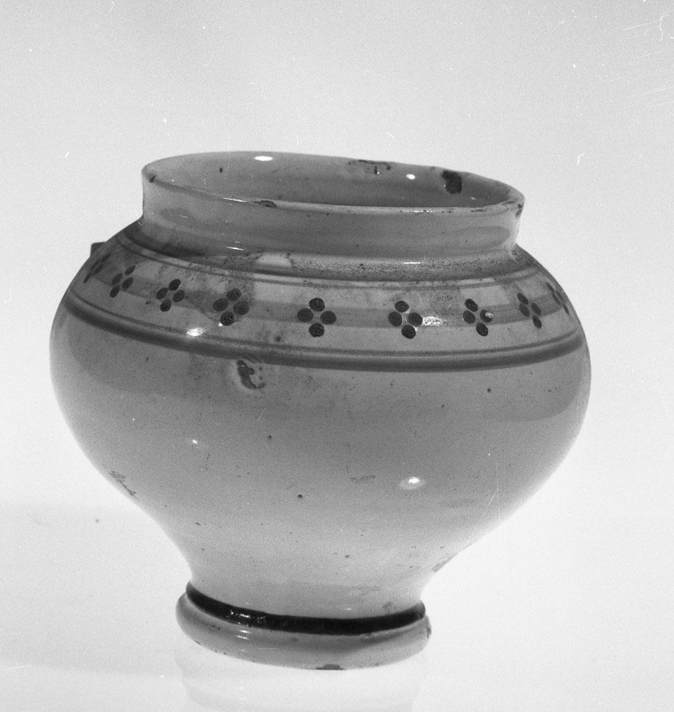 vaso da farmacia, opera isolata - bottega Italia centro-settentrionale (sec. XIX)