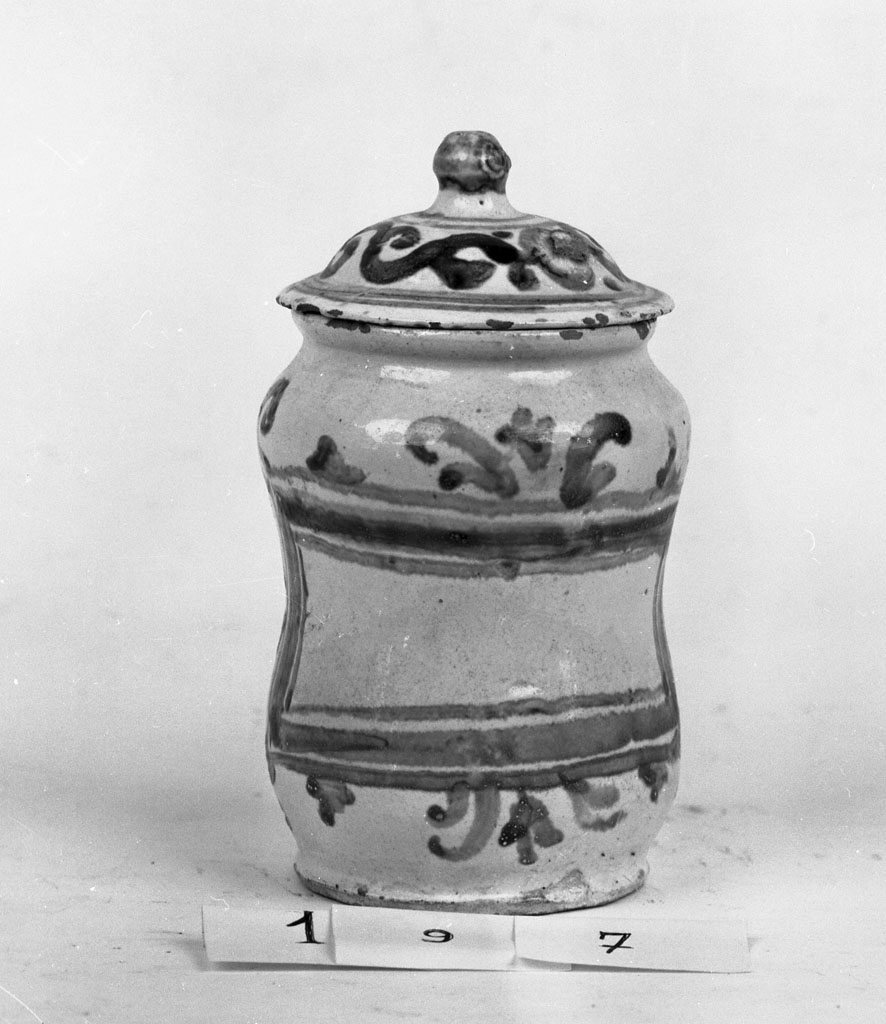 vaso da farmacia, coppia - bottega Italia centro-settentrionale (fine/inizio secc. XVII/ XVIII)