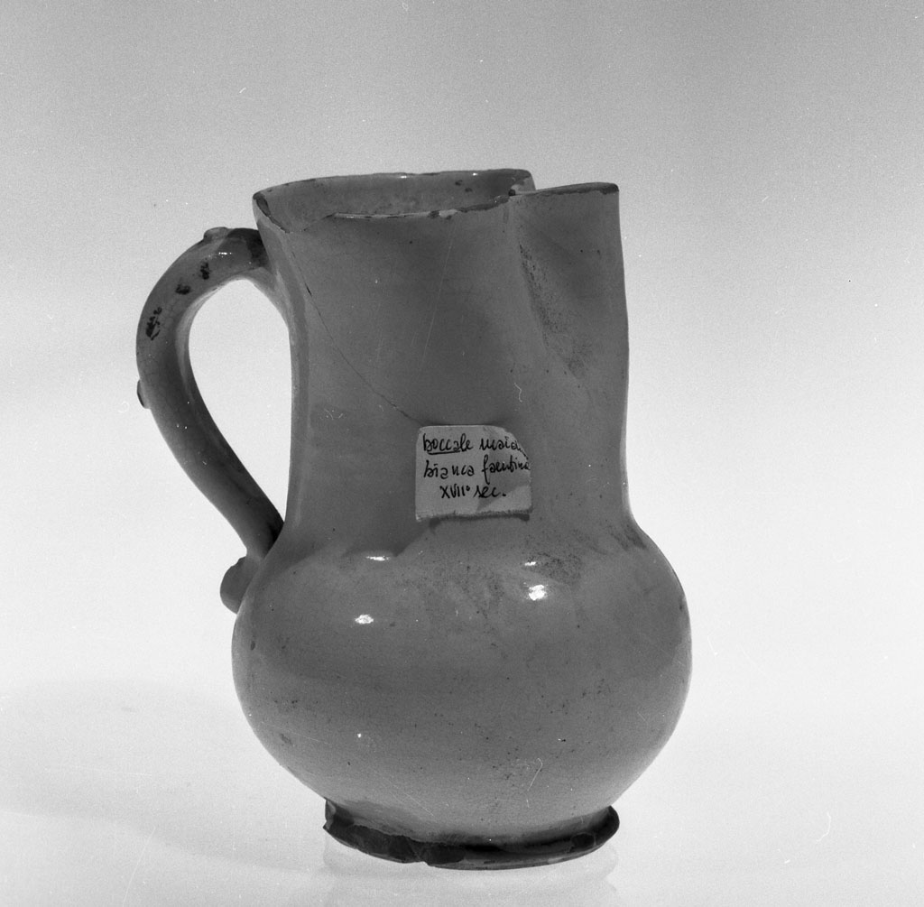 boccale, opera isolata - bottega Italia centrale (fine/inizio secc. XVII/ XVIII)