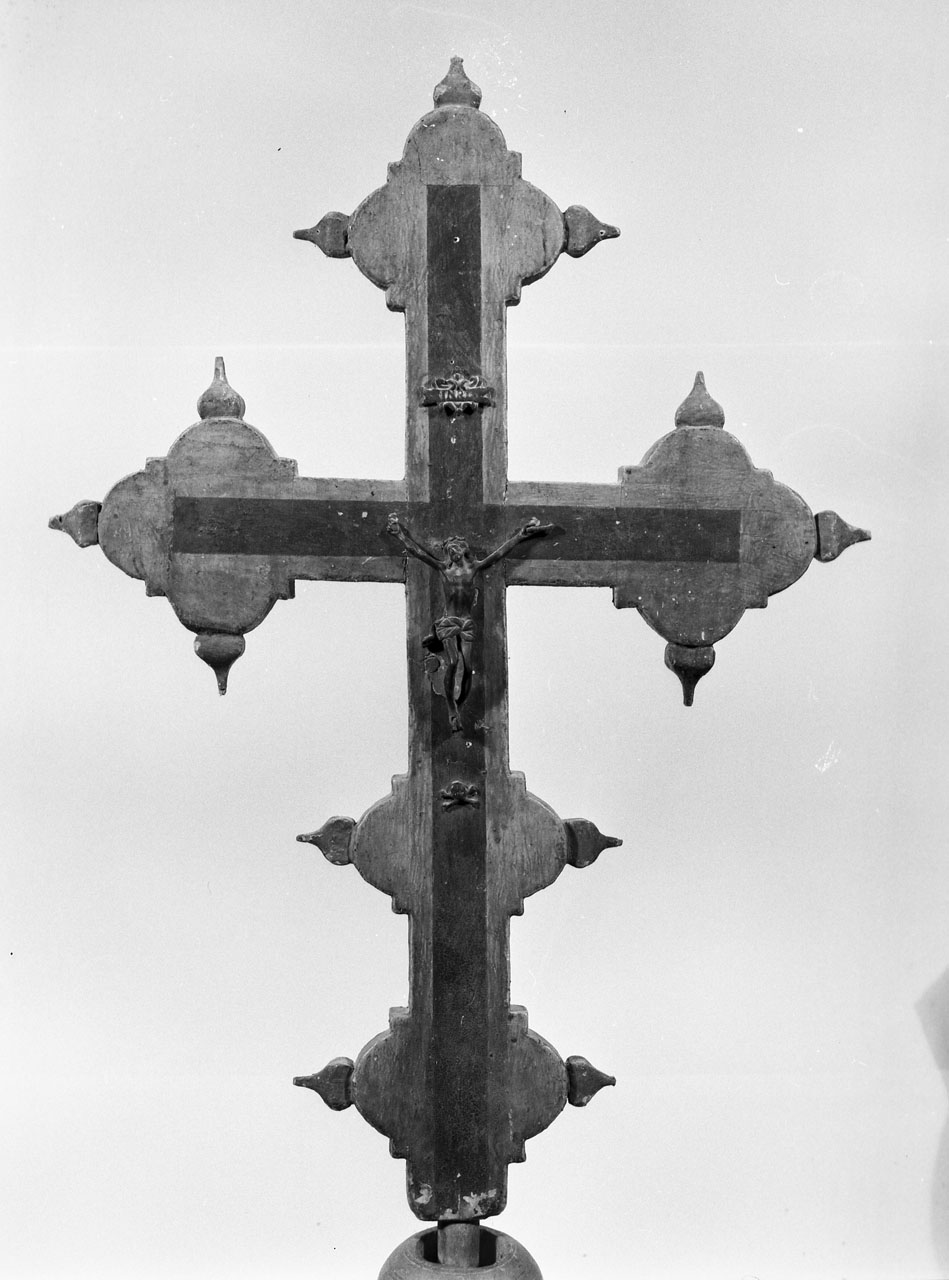 Cristo crocifisso (croce processionale) - bottega aretina (secc. XVIII/ XIX)