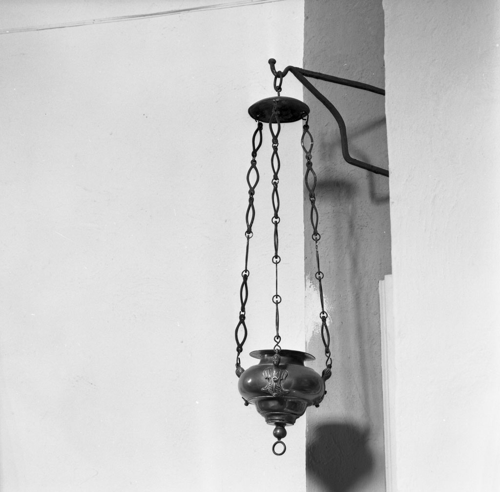 lampada pensile a vaso - bottega toscana (prima metà sec. XX)