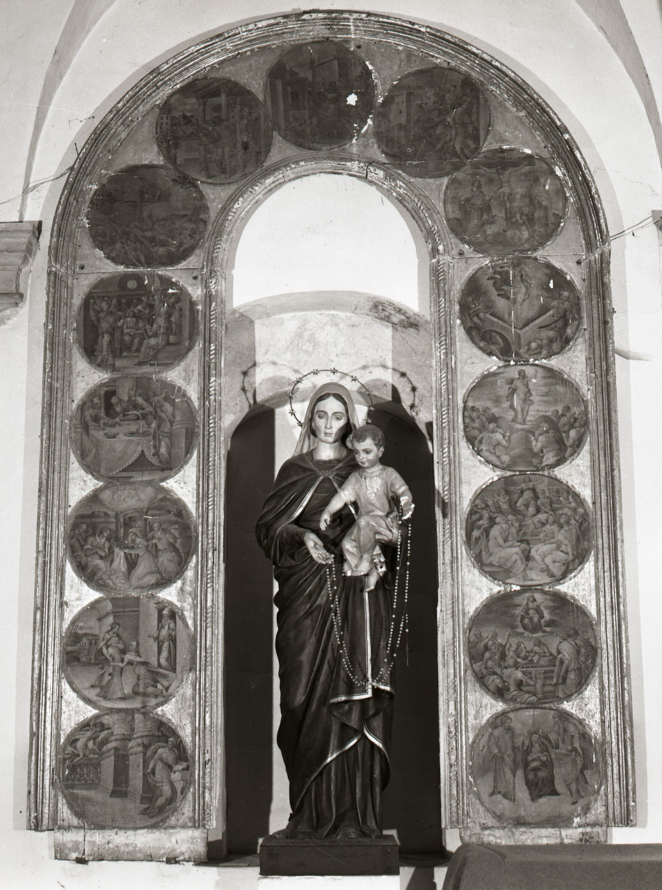 misteri del rosario (mostra di nicchia) di Vasari Giorgio (attribuito) (metà sec. XVI)