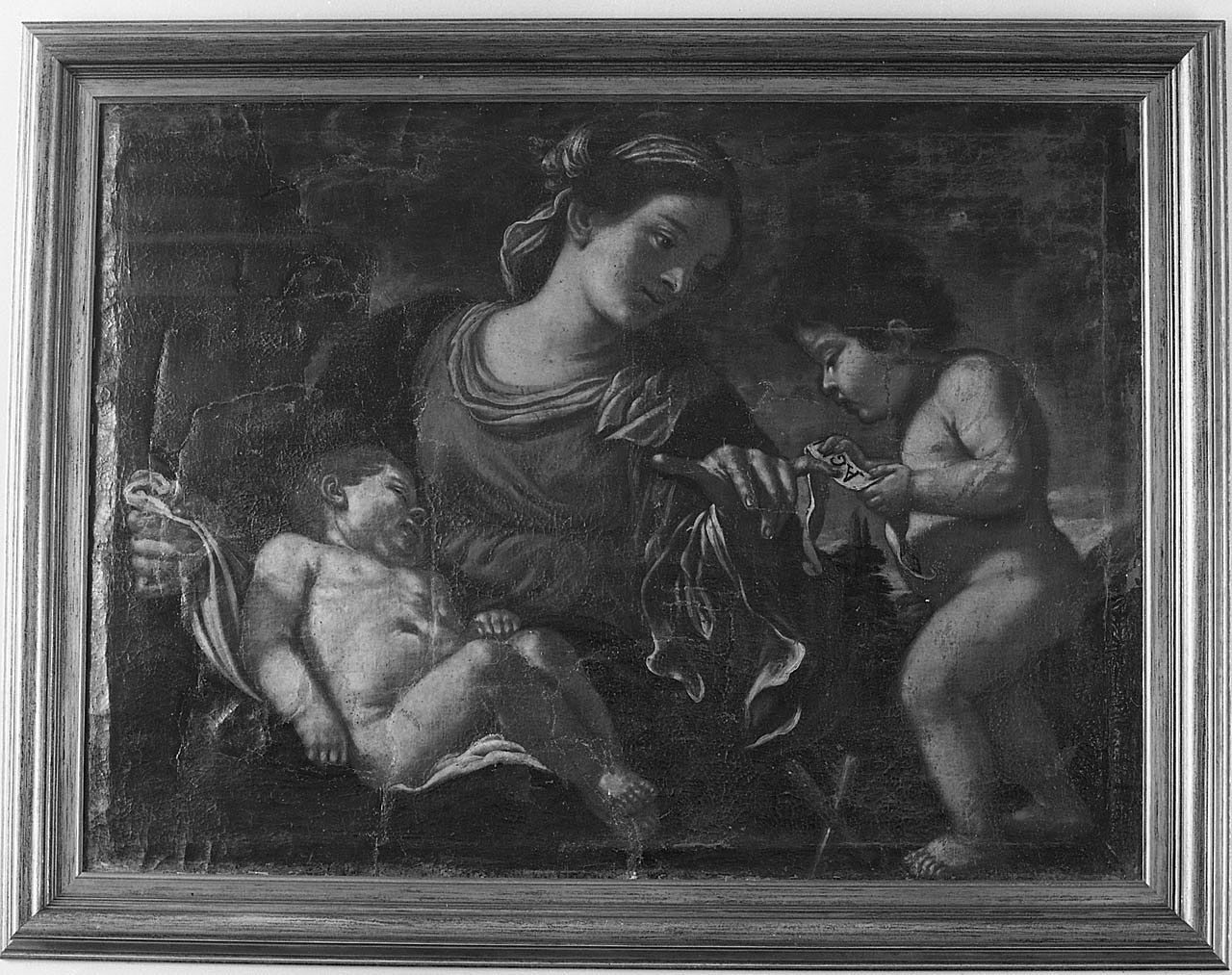 Madonna con Bambino e San Giovannino (dipinto) - ambito fiorentino (sec. XVII)