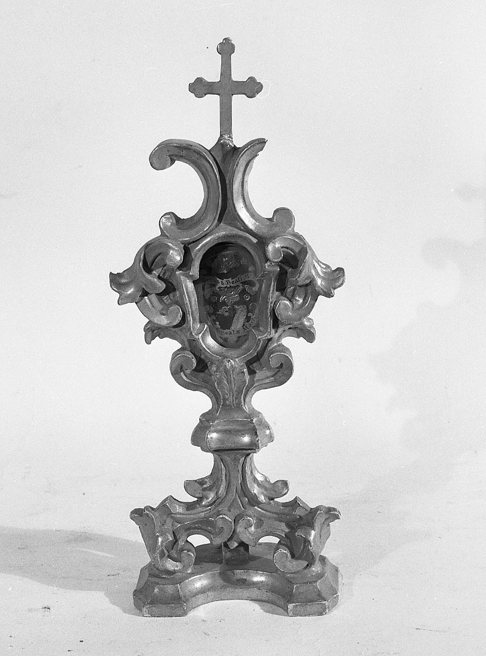 reliquiario - a ostensorio - bottega toscana (inizio sec. XVIII)