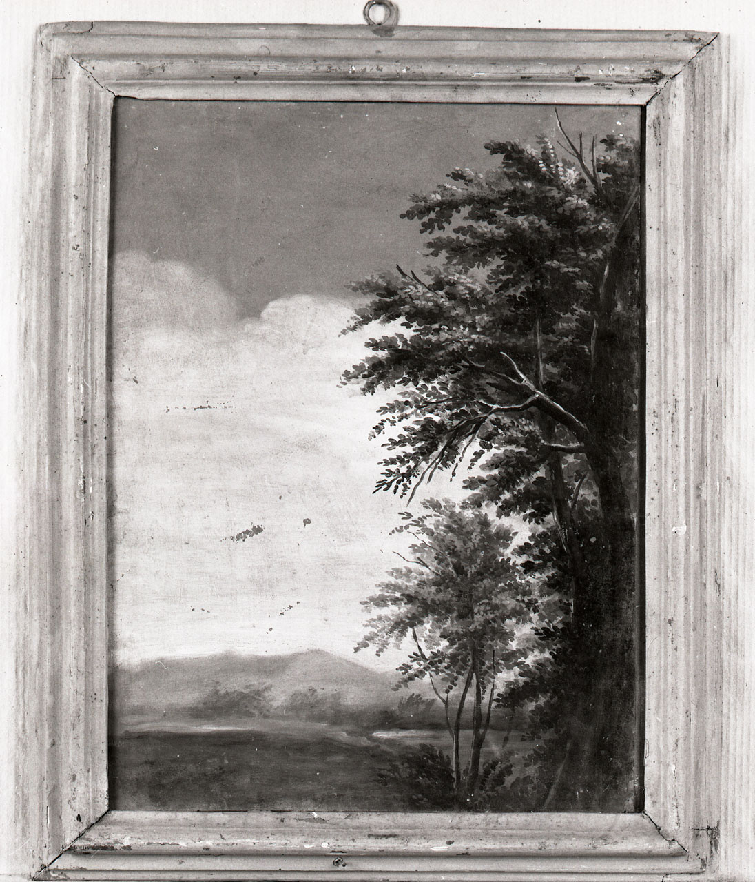 paesaggio con alberi (dipinto) - ambito toscano (seconda metà sec. XIX)