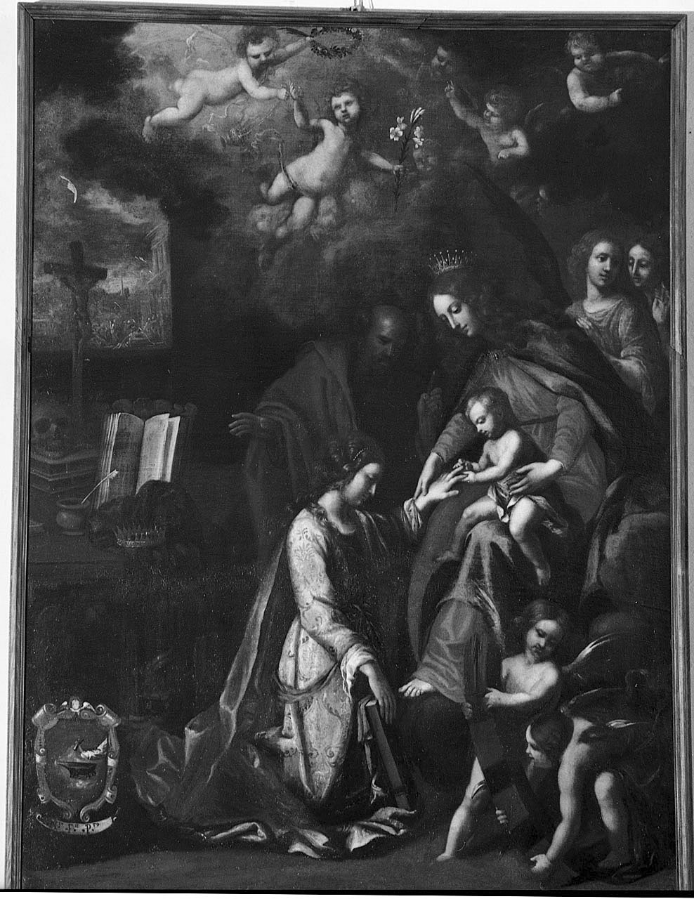 matrimonio mistico di Santa Caterina d'Alessandria (dipinto) - ambito toscano (seconda metà sec. XVII)