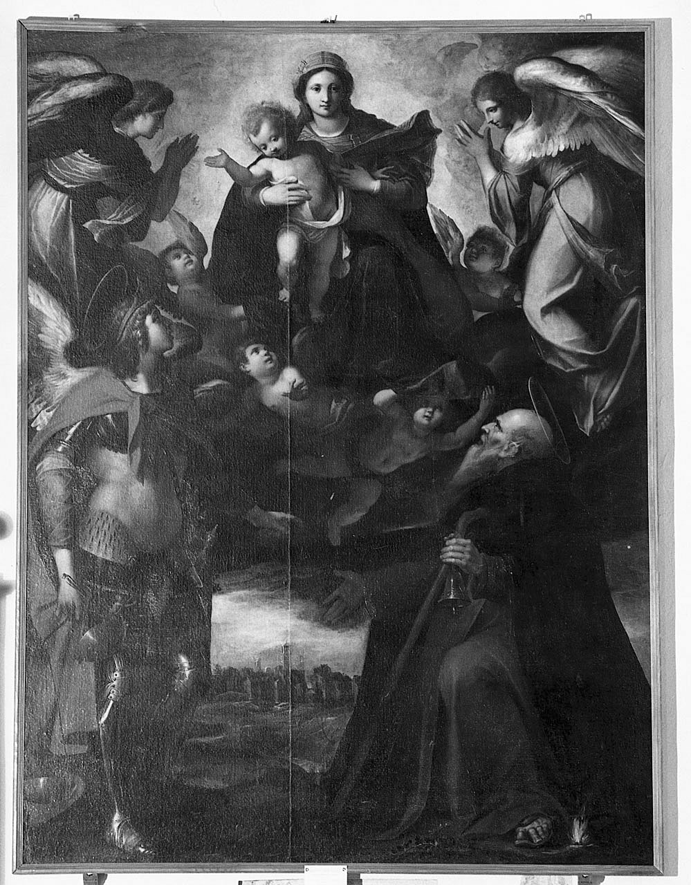 Madonna con Bambino e Santi (dipinto) di Ligozzi Jacopo (sec. XVII)