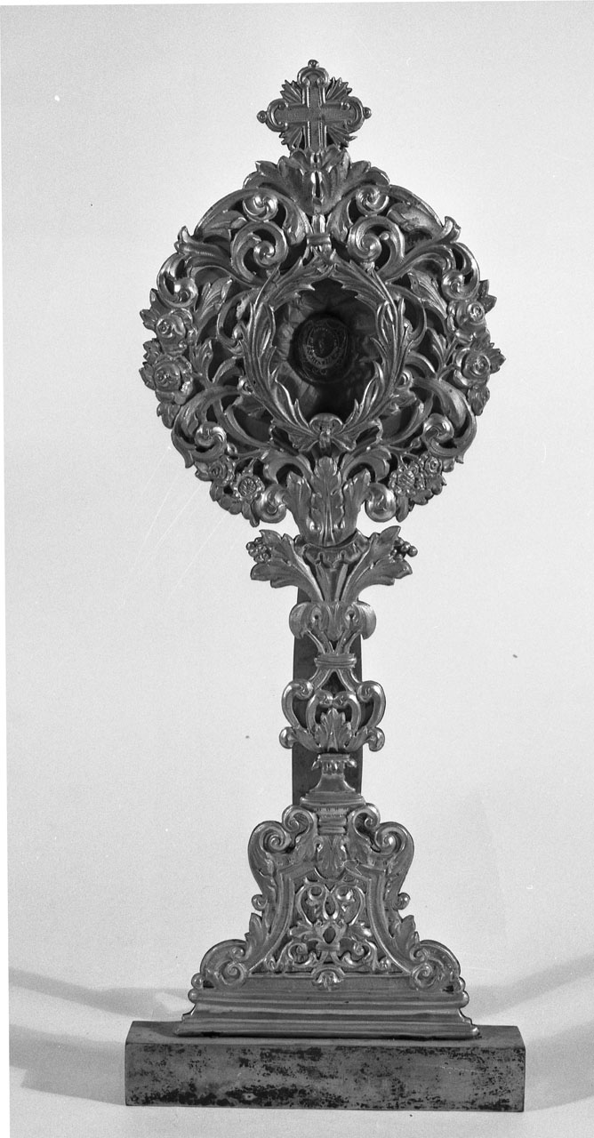 reliquiario - a ostensorio - bottega toscana (inizio sec. XIX)