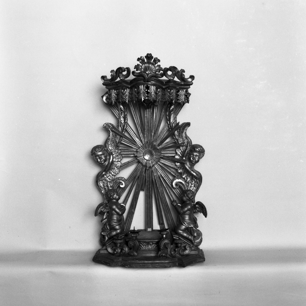 tronetto per esposizione eucaristica - a edicola - bottega toscana (fine sec. XVIII)