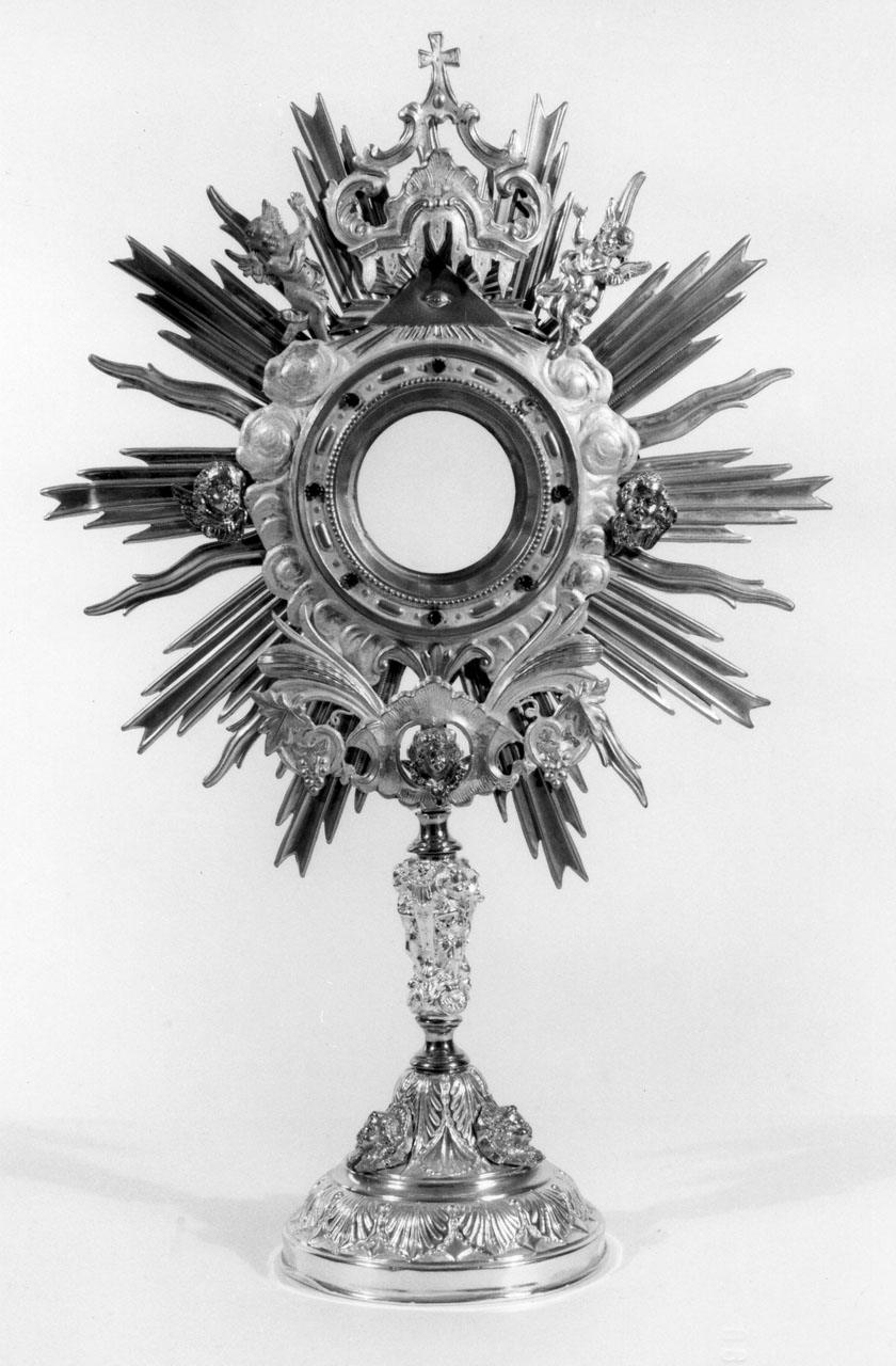 ostensorio - a raggiera - bottega toscana (secc. XIX/ XX)