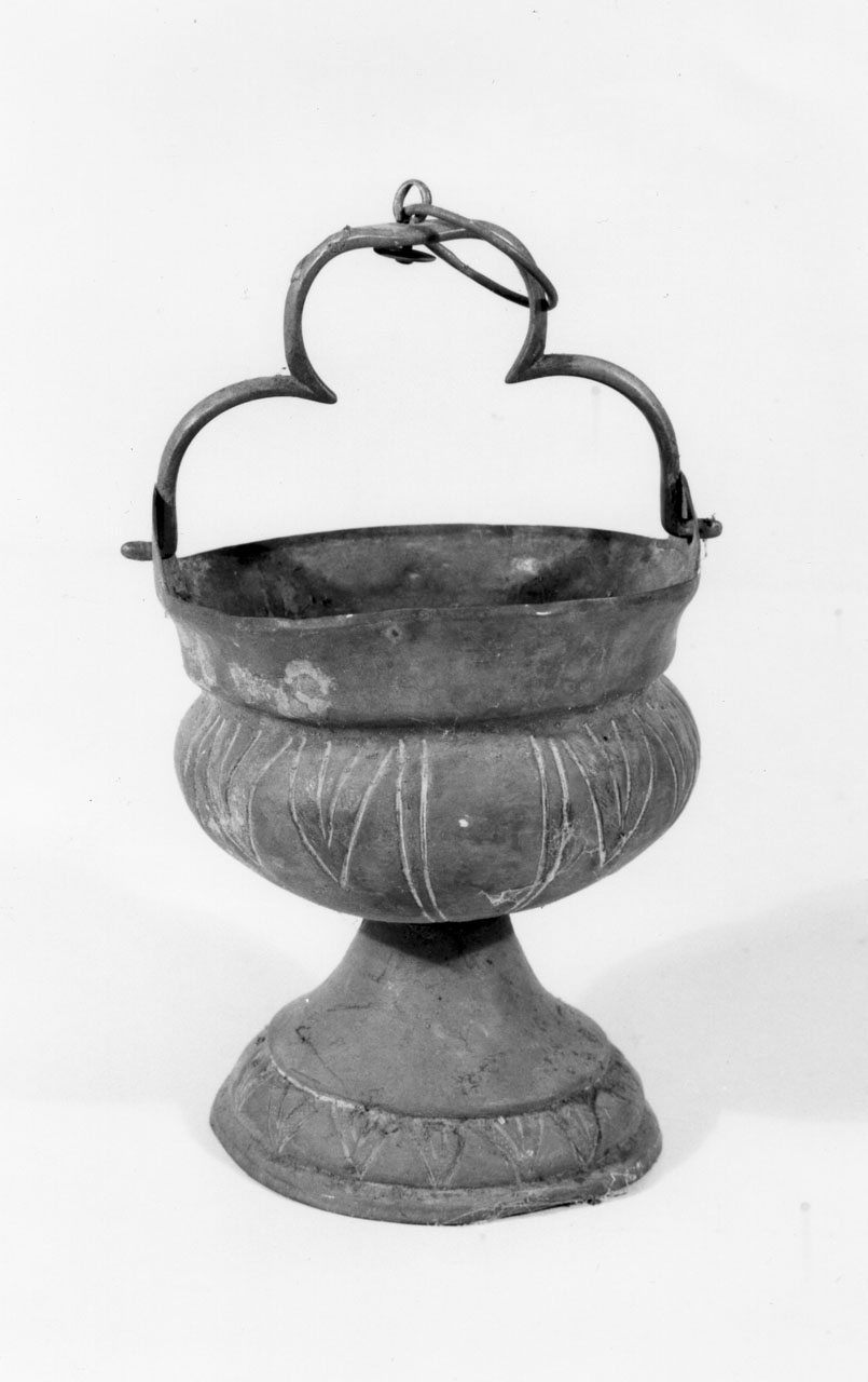 secchiello per l'acqua benedetta, opera isolata - bottega toscana (seconda metà sec. XIX)