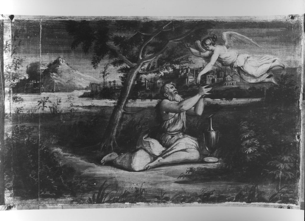 apparizione dell'angelo a Elia (dipinto) di Vasari Giorgio (e aiuti) (sec. XVI)