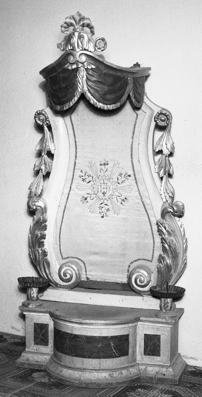 tronetto per esposizione eucaristica, opera isolata - bottega italiana (sec. XVIII)