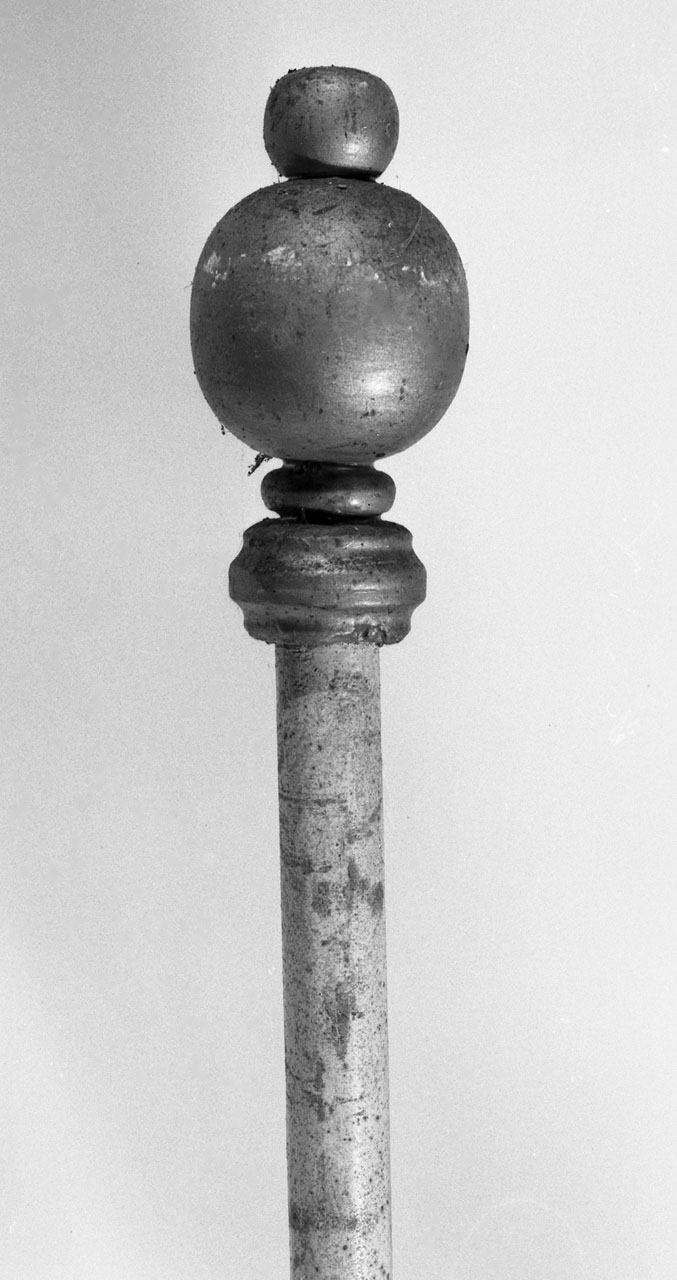 mazza processionale, opera isolata - bottega italiana (sec. XVIII)