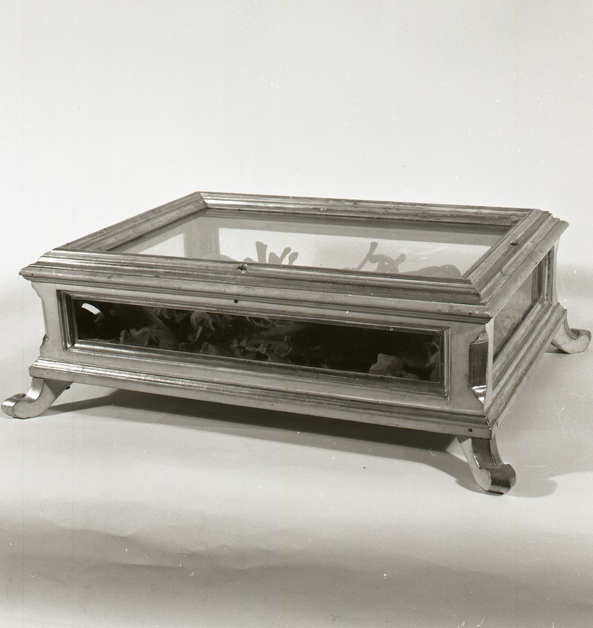 reliquiario a teca - a urna, coppia - bottega toscana (metà sec. XIX)