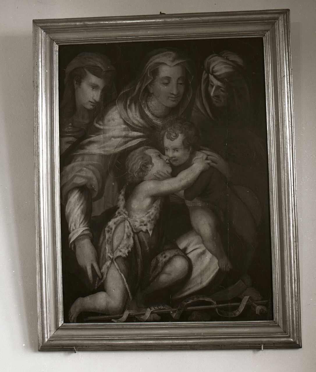 Madonna con Bambino e San Giovannino (dipinto) di Manzuoli Tommaso detto Maso da San Friano (cerchia) (metà sec. XVI)