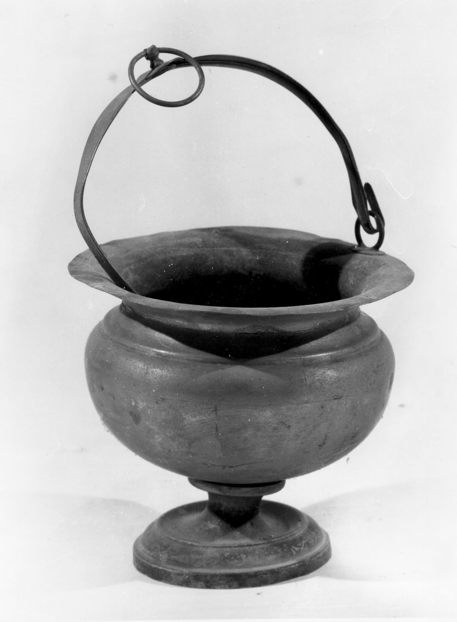 secchiello per l'acqua benedetta - bottega toscana (seconda metà sec. XIX)