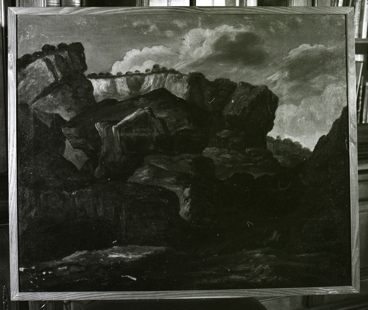 paesaggio roccioso (dipinto) di Onofri Crescenzio (sec. XVIII)