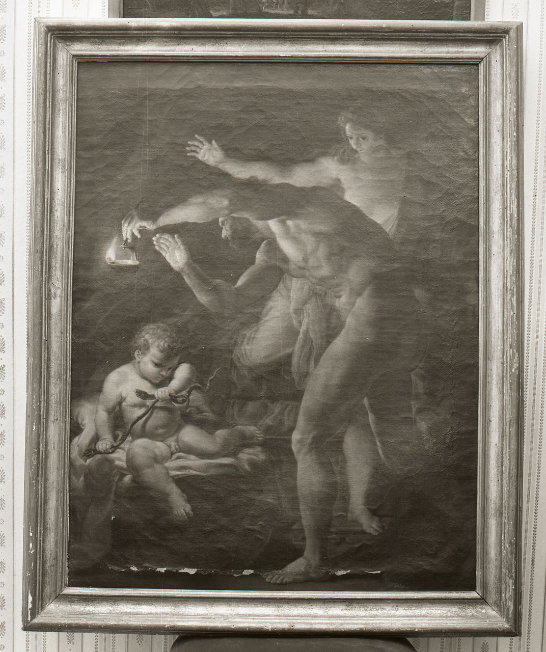 Ercole fanciullo che strozza i serpenti (dipinto) di Acciai Fedele (sec. XVIII)
