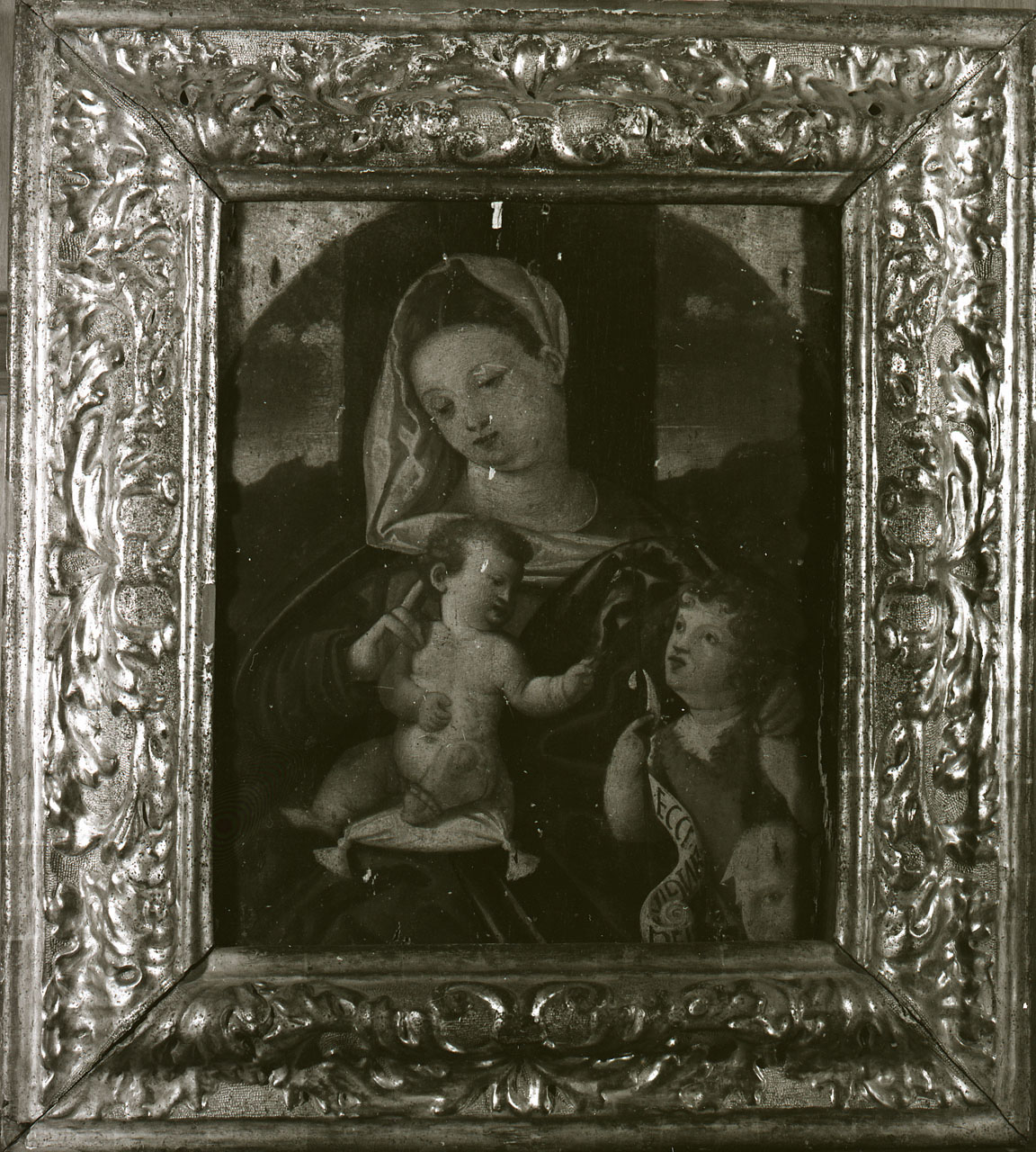 Madonna con Bambino e San Giovannino (dipinto) - ambito veneto (sec. XVI)