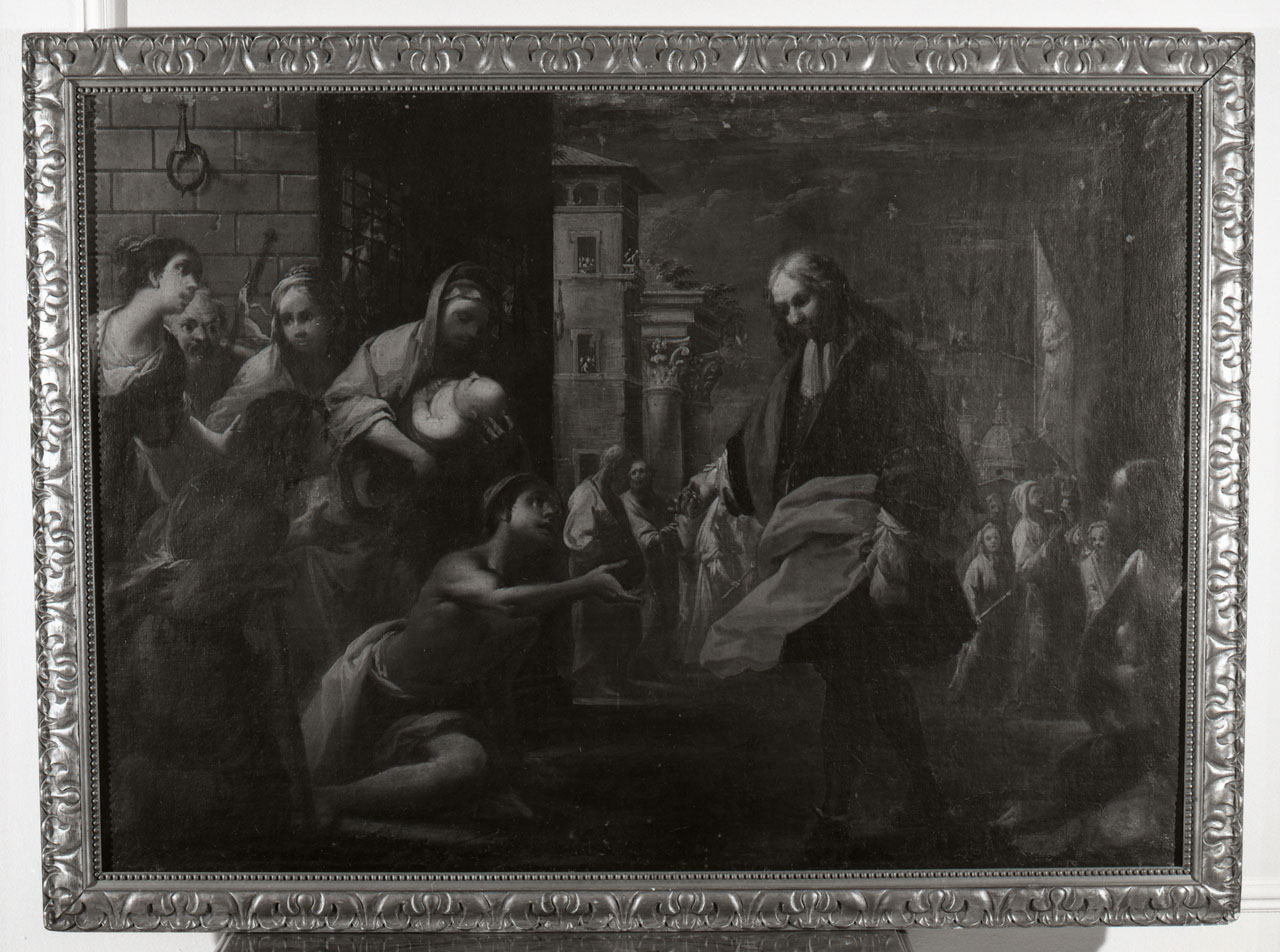 elemosina (dipinto) di Pignoni Simone (scuola) (fine/inizio secc. XVII/ XVIII)