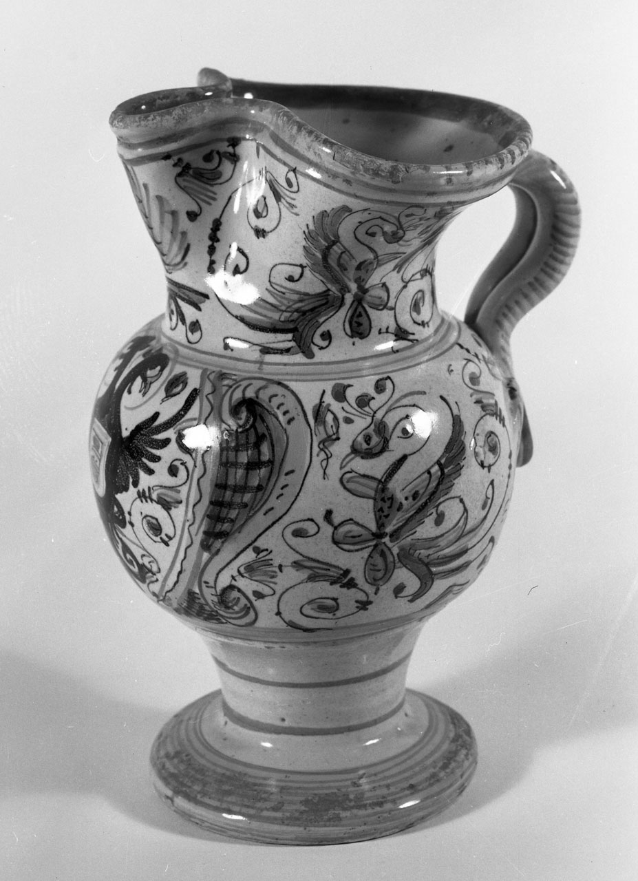 boccale - bottega pesarese (fine/inizio secc. XVII/ XVIII)