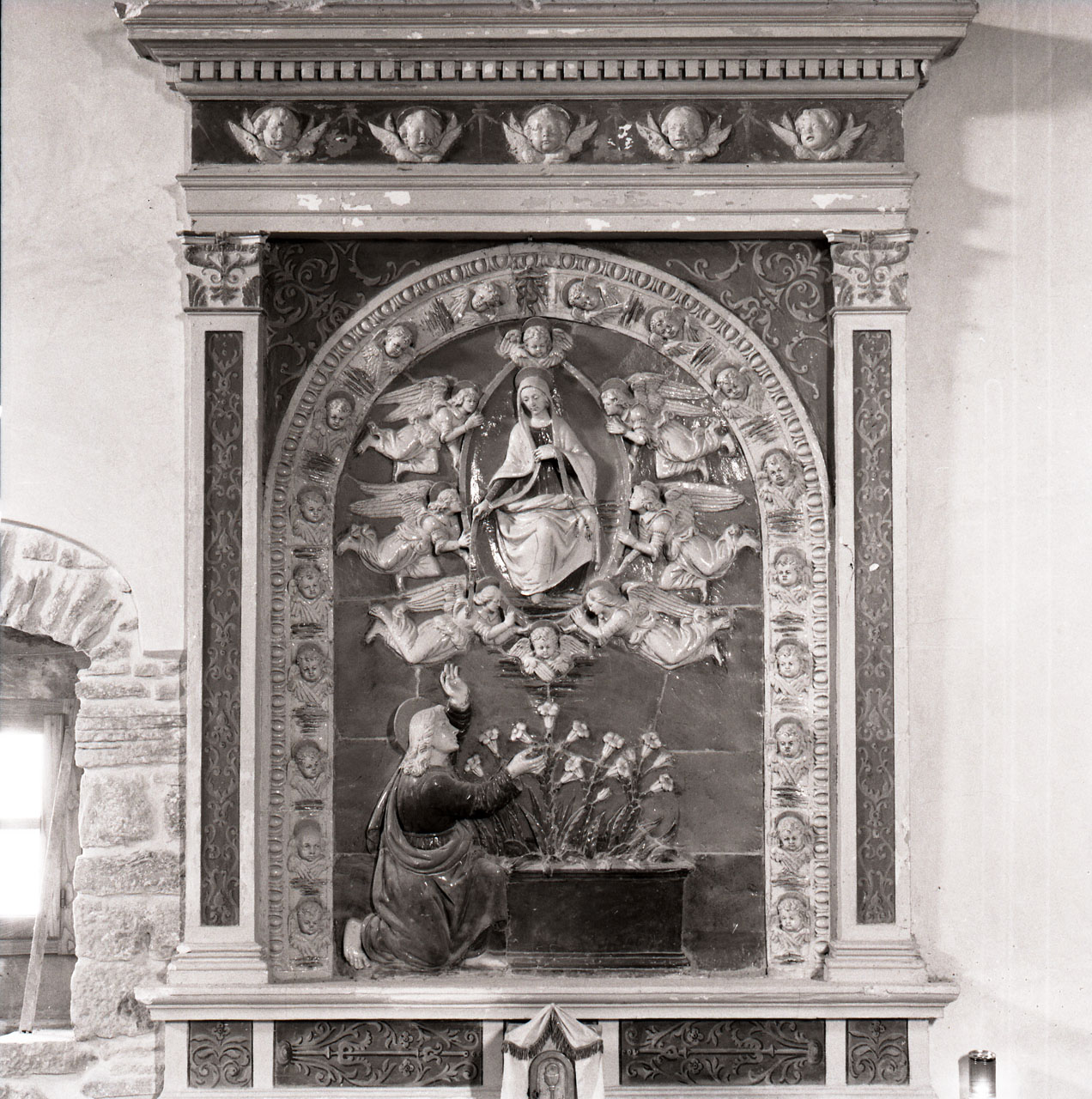 Madonna della Cintola (pala d'altare) di Buglioni Benedetto, Buglioni Santi (sec. XVI)