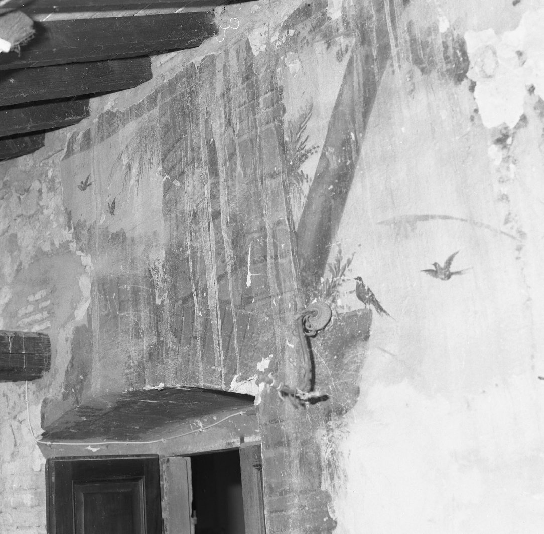 paesaggio con uccelli (dipinto) - ambito toscano (seconda metà sec. XVIII)