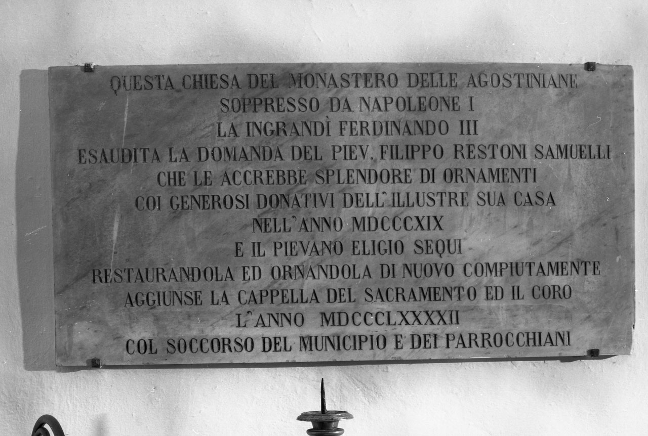 lapide commemorativa - bottega italiana (sec. XIX)