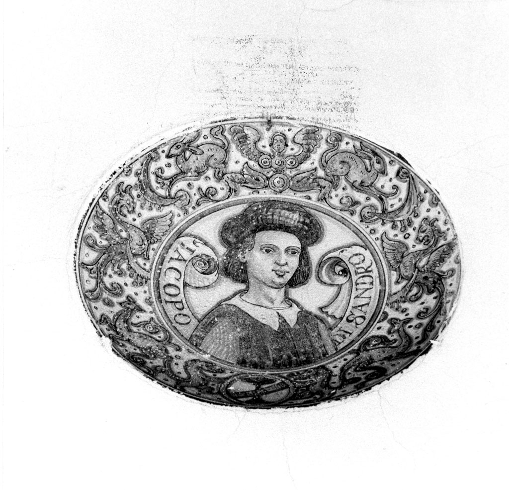 busto ritratto d'uomo (coppa) - manifattura marchigiana (prima metà sec. XVI)