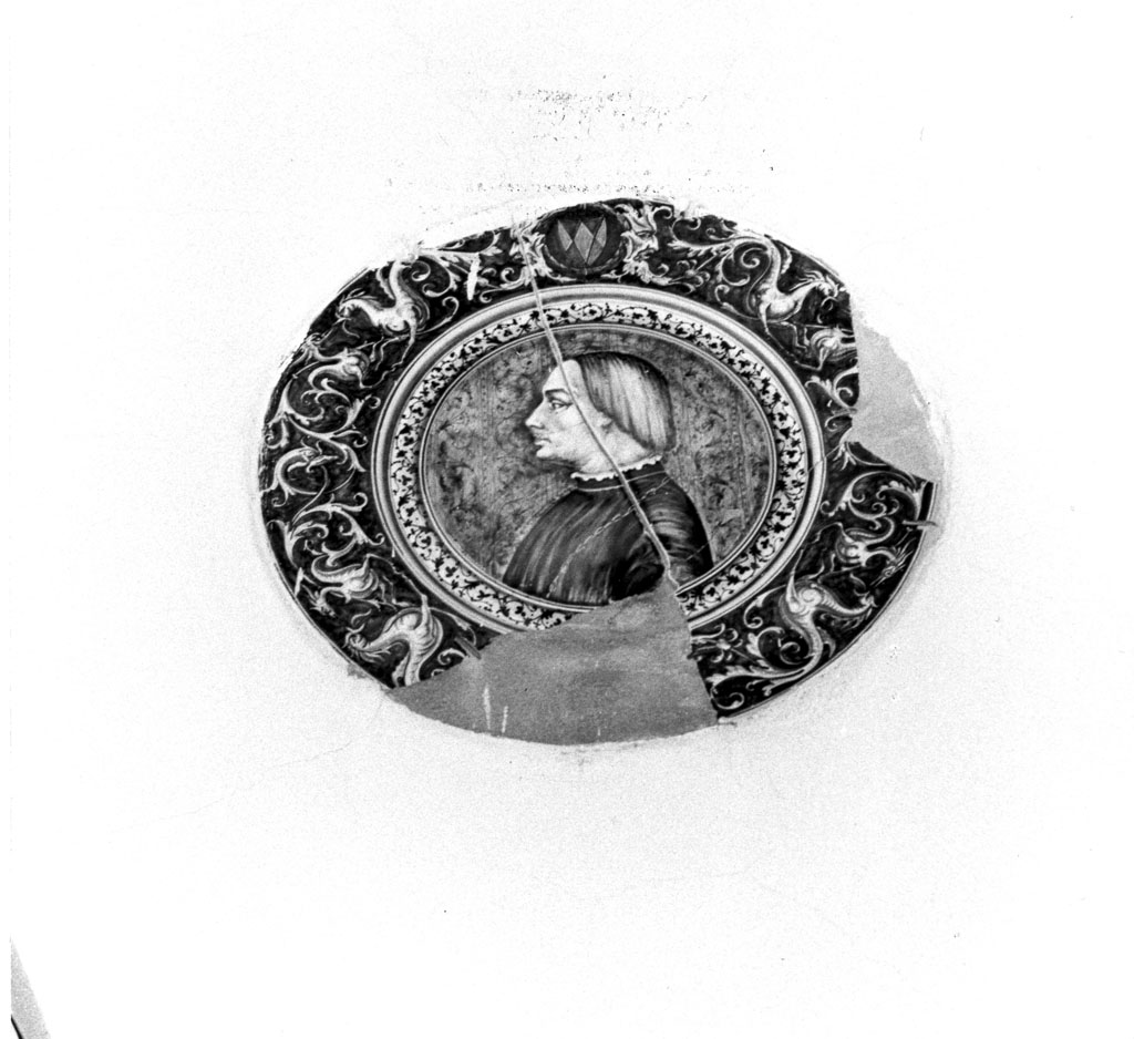 busto ritratto d'uomo (piatto da pompa) - manifattura faentina (prima metà sec. XVI)