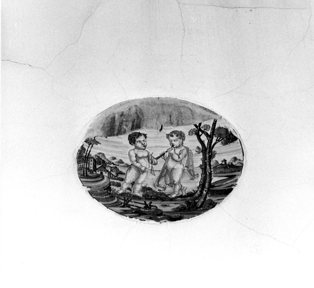 angeli musicanti (coppa) - manifattura marchigiana (seconda metà sec. XVI)