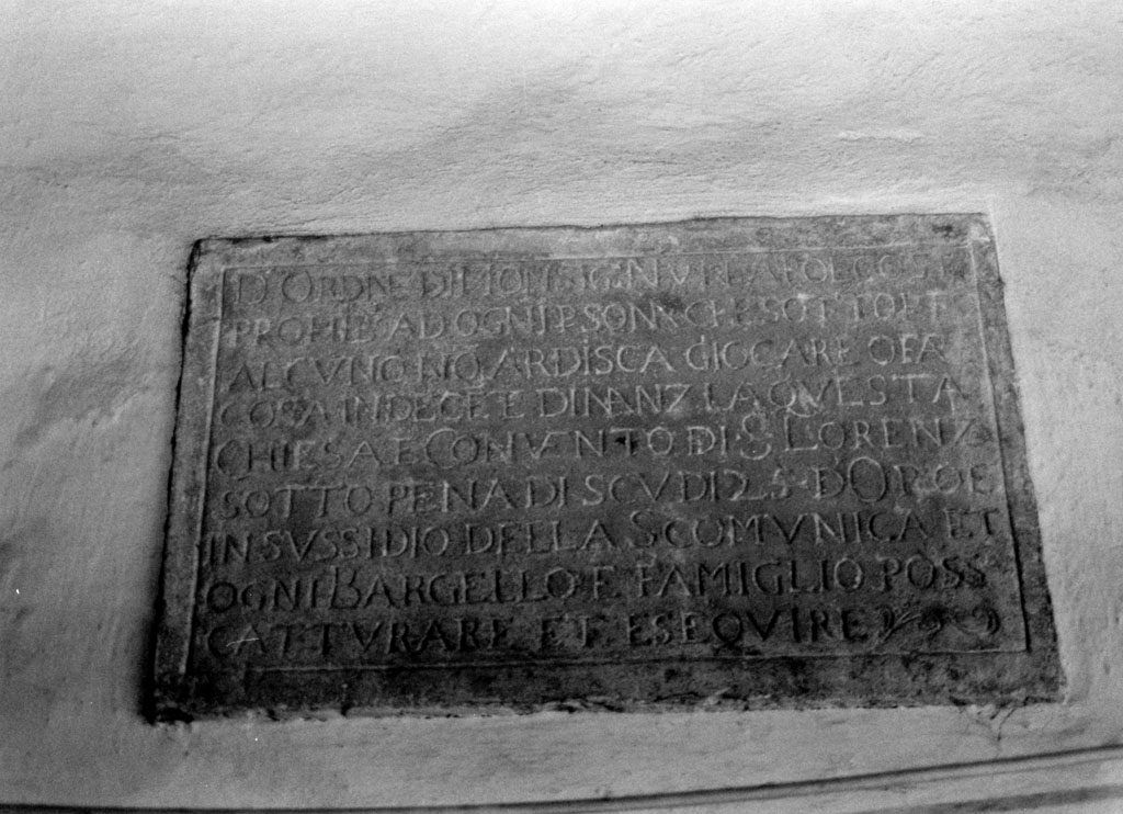 lapide - bottega aretina (sec. XVII)