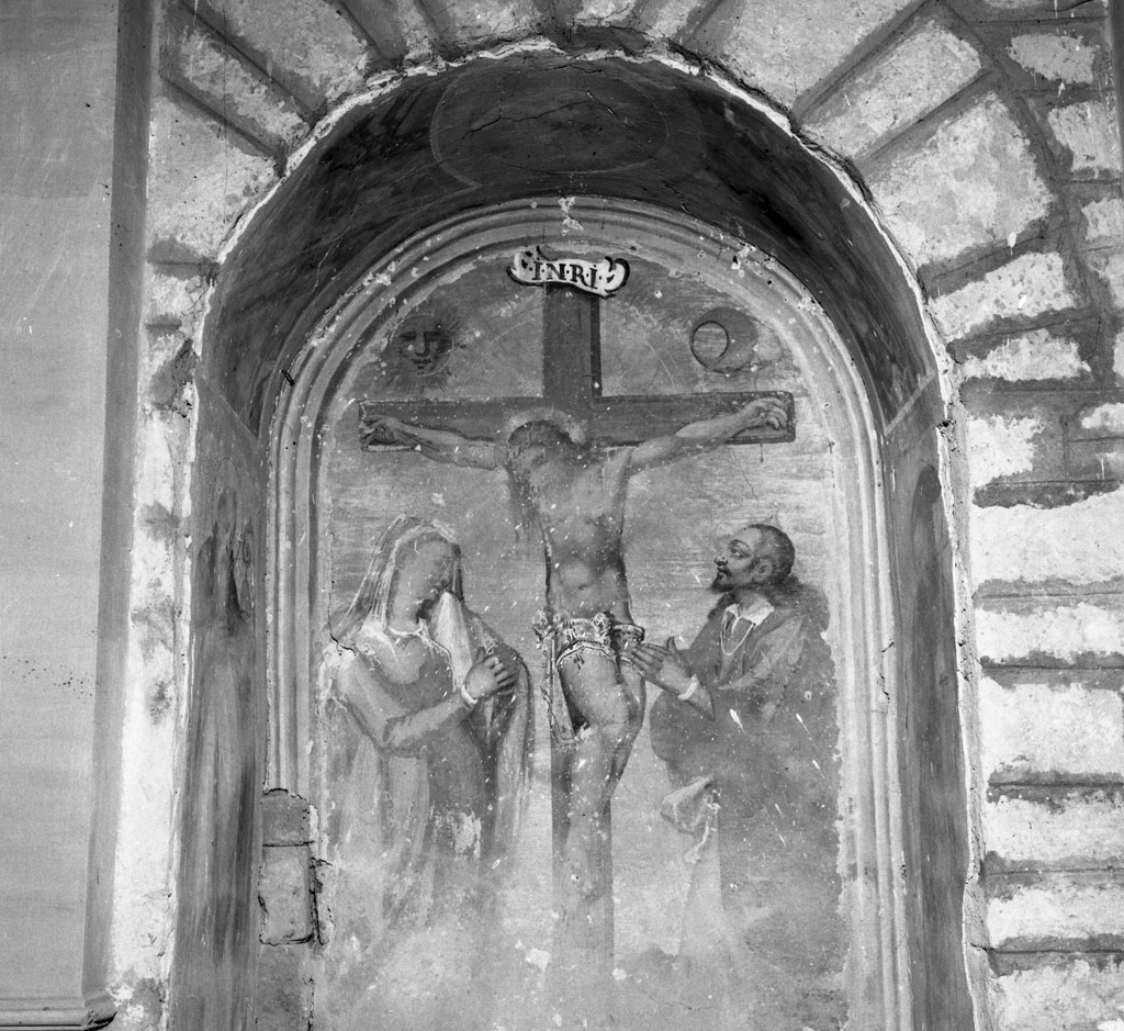 Cristo crocifisso e santi (dipinto) - ambito toscano (sec. XVII)