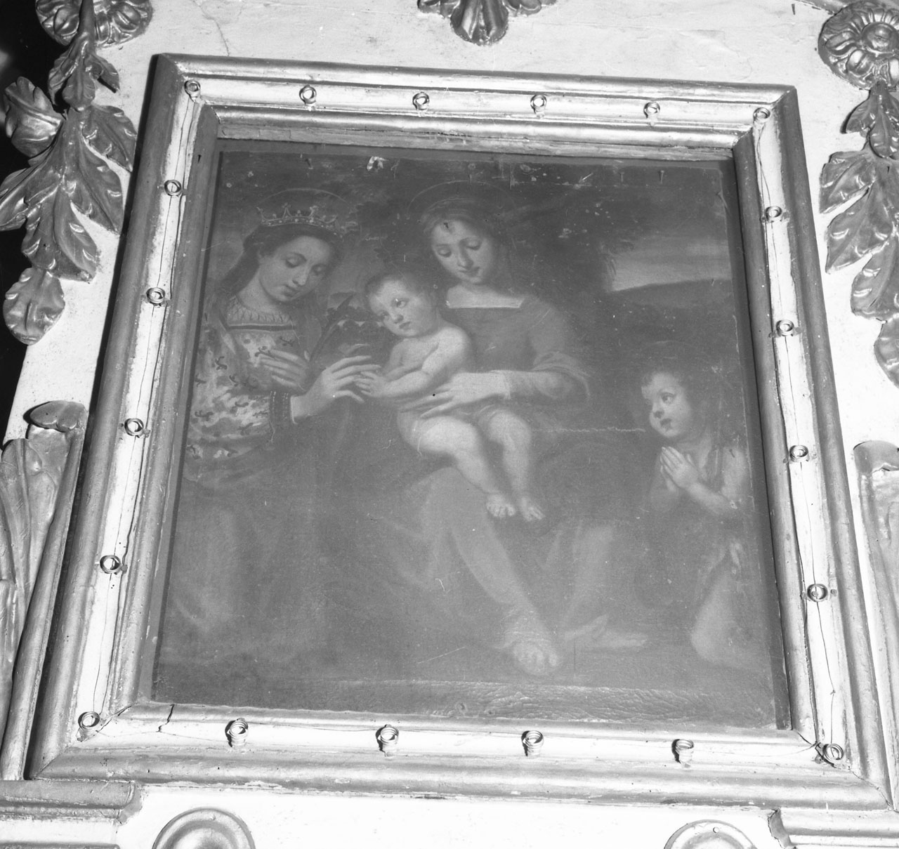 sposalizio mistico di S. Caterina (dipinto, opera isolata) - ambito tosco-umbro (fine/inizio secc. XVI/ XVII)