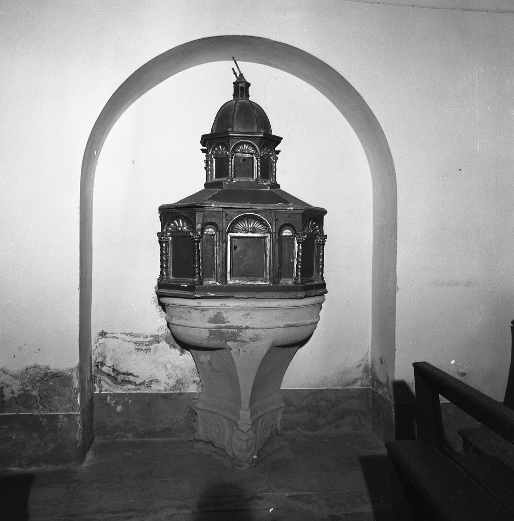 fonte battesimale - bottega aretina (inizio sec. XIX)