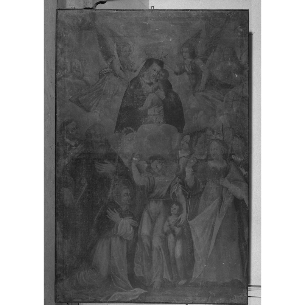 Madonna in gloria tra Santi martiri (dipinto) - ambito toscano (sec. XVII)