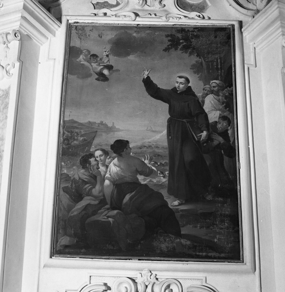 predica di Sant'Antonio da Padova ai confratelli (dipinto) - ambito toscano (metà sec. XVIII)