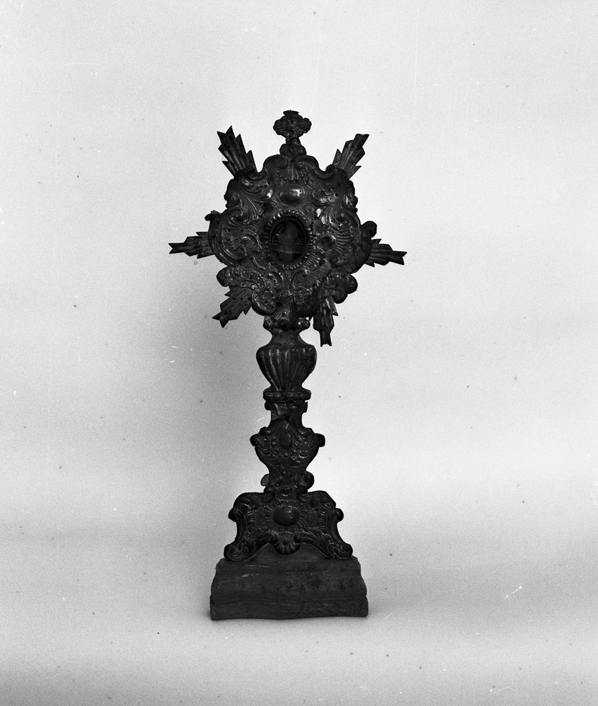 reliquiario - a ostensorio, serie - bottega toscana (fine/inizio secc. XVII/ XVIII)