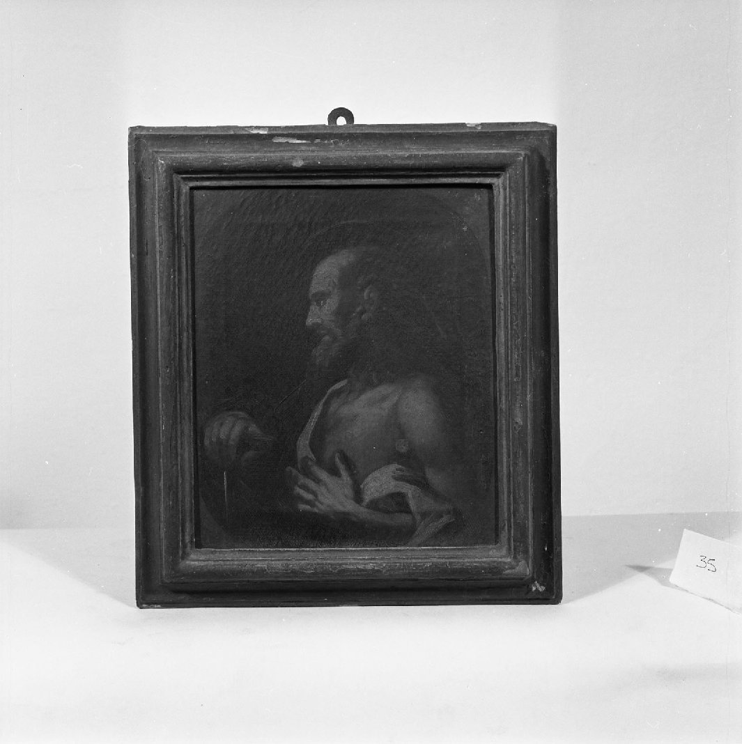 Santo eremita (dipinto, elemento d'insieme) - ambito toscano (fine/inizio secc. XVII/ XVIII)