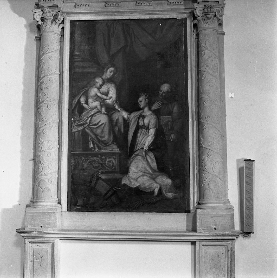 matrimonio mistico di Santa Caterina d'Alessandria (dipinto) di Alberti Durante detto Durante dal Borgo (sec. XVI)